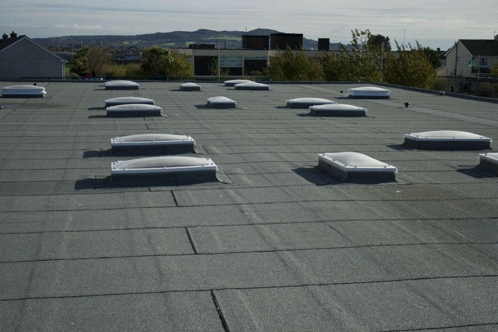 1050 x 1050 mm Polycarbonate Fixed Dome Rooflight by Mardome Trade.