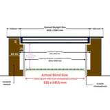 60 x 250 cm LD elektrische jaloezieën voor platte/schuine daken dakramen