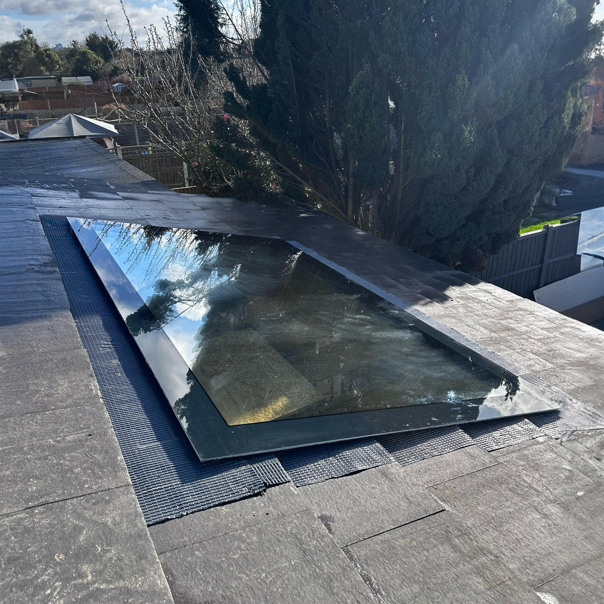 600 x 2000 mm LD Frameless Triple Glazed Pitched Roof Skylight.