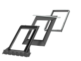 94x252 cm VELUX Pro+ EDW PK19 2000 Tile Flashing with Insulation | Grey Aluminium Finish.