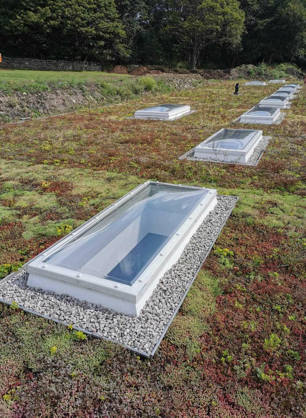 1050 x 1050 mm Polycarbonate Fixed Dome Rooflight by Mardome Trade.