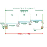3000 x 3000 mm Fixed Glass Link Modular Skylight (3 Fixed 0 Opening).