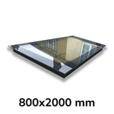 800 x 2000 mm LD Frameless Triple Glazed Flat Roof Skylight.