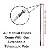 1000 x 3000 mm LD Manual Blinds for Flat / Pitched Roof Skylights & Roof Lanterns.