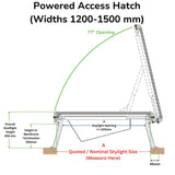 1350 x 1500 mm Brett Martin Flat Glass Access Hatch.
