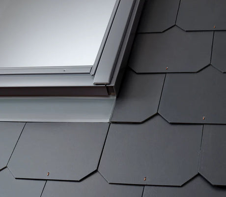 94x98 cm VELUX Pro+ EDL PK04 2000 Leisteen lood met isolatie | Grijze aluminium afwerking