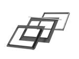 127x118 cm VELUX Pro+ EDLS FFK06 2000 Leisteen lood met isolatie | Grijze aluminium afwerking