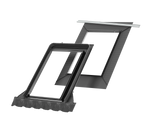 66x118 cm VELUX Pro EDW FK06 1000 Tile Flashing with Insulation | Grey Aluminium Finish.