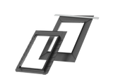 Solin pour ardoise VELUX Pro EDL SK01 1000 114x70 cm avec isolation | Finition aluminium gris