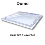 600 x 600 mm Polycarbonate Fixed Dome Rooflight by Mardome Trade.