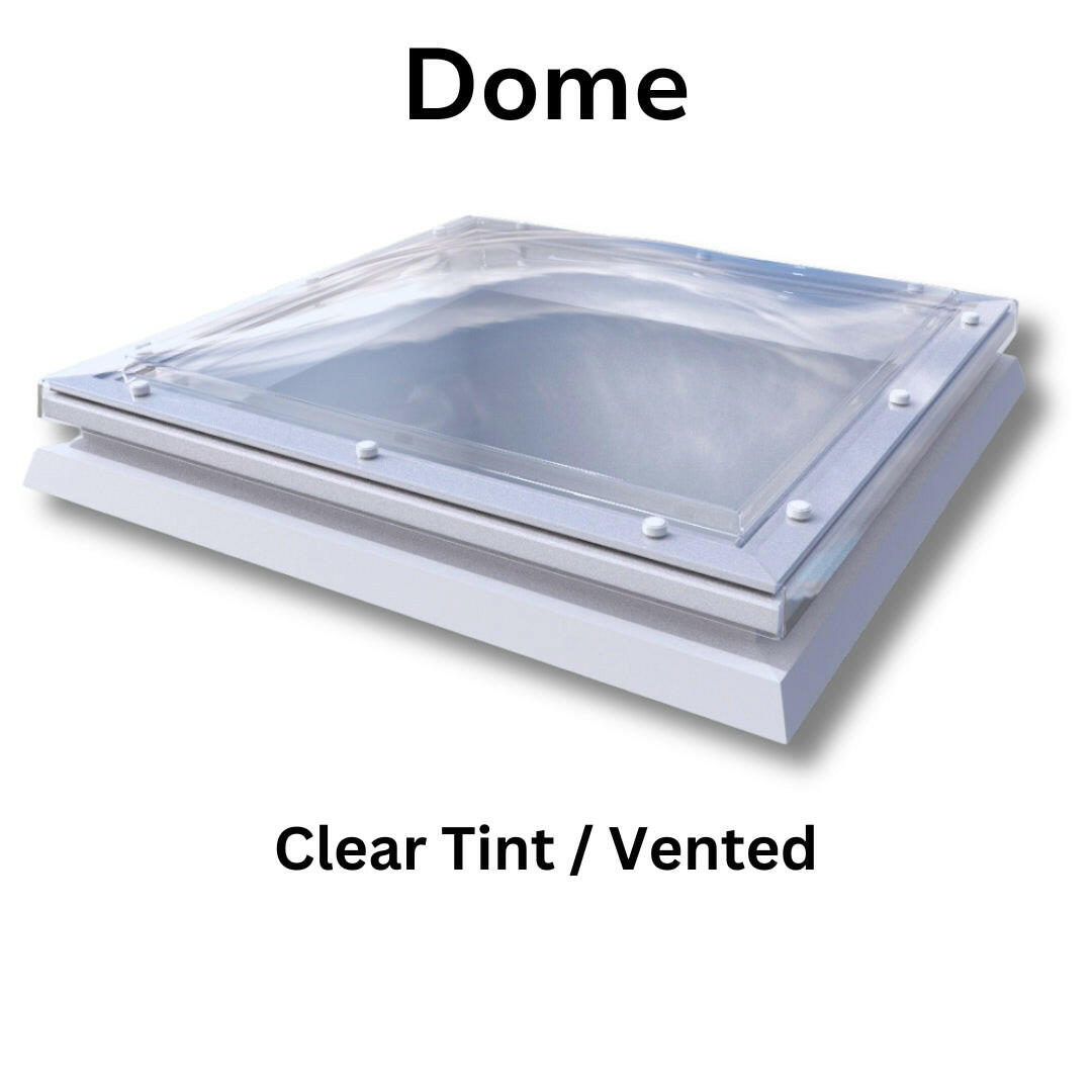 600 x 600 mm Polycarbonate Fixed Dome Rooflight by Mardome Trade.