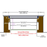 100 x 300 cm LD elektrische jaloezieën voor platte/schuine daken dakramen