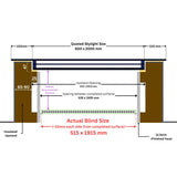 60 x 200 cm LD elektrische jaloezieën voor platte/schuine daken dakramen