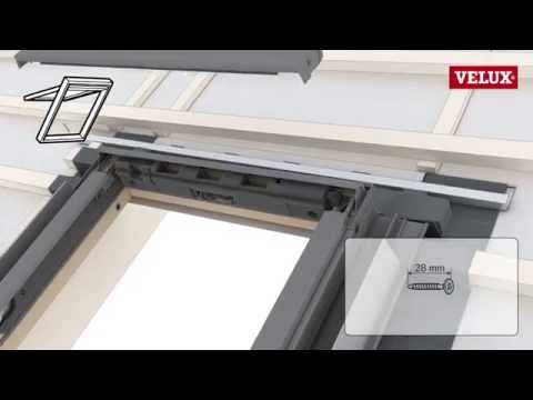 66x118 cm VELUX Pro EDW FK06 1000 Dakpangoot met isolatie | Grijze aluminium afwerking