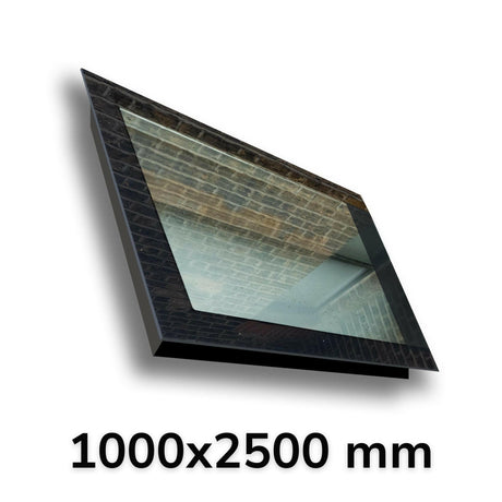 1000 x 2500 mm LD Frameless Triple Glazed Pitched Roof Skylight.