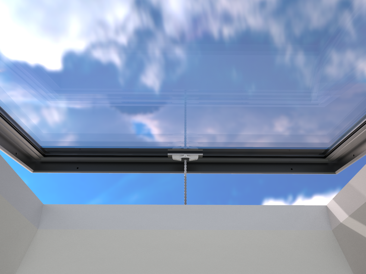 1000 x 1000 mm Brett Martin Electric Opening Flat Roof Skylight.