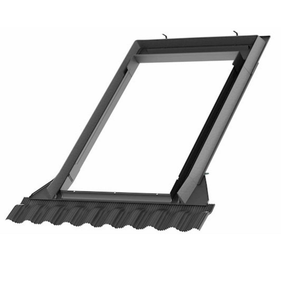 66x118 cm VELUX Pro EDW FK06 1000 Tile Flashing with Insulation | Grey Aluminium Finish.