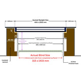40 x 150 cm LD elektrische jaloezieën voor platte/schuine daken dakramen