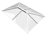 2000 x 2250 mm Stratus Aluminium Roof Lantern Style 4 (Traditional).