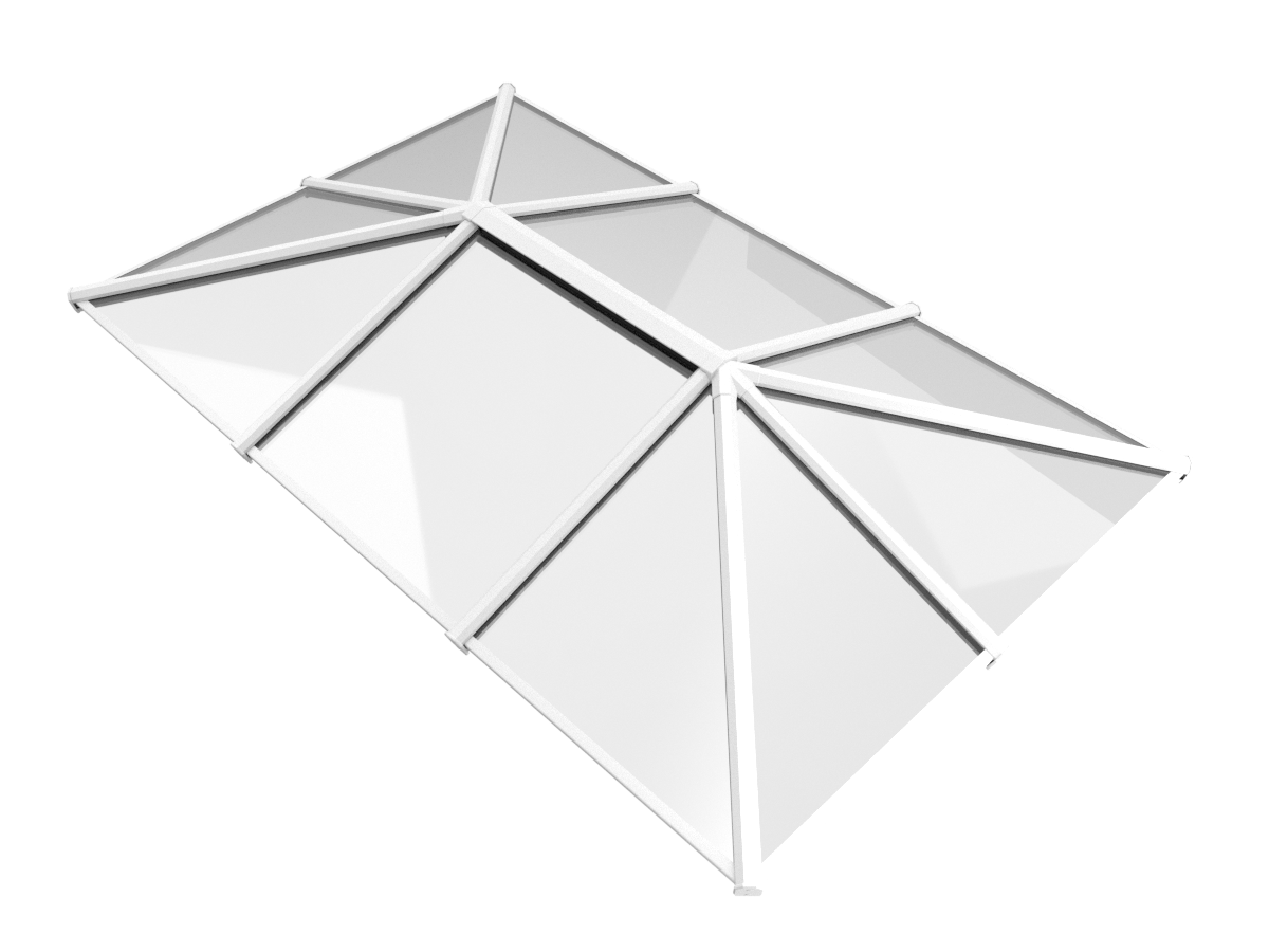 2000 x 3000 mm Stratus Aluminium Roof Lantern Style 5 (Traditional).