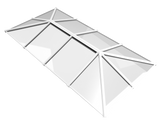 1500 x 5000 mm Stratus Aluminium Roof Lantern Style 7 (Traditional).